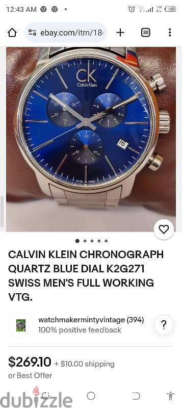 Original Calvin Klein Swiss Made 5