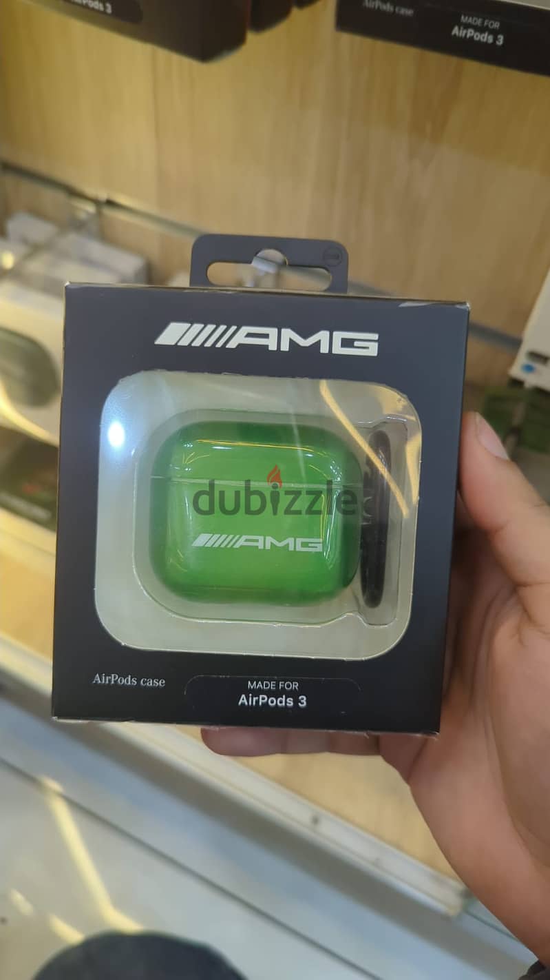 AMG transparent case airpods 3 green original & last offer 0