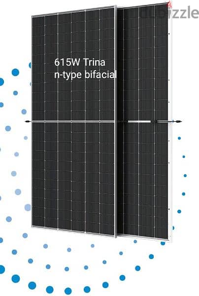 Trina 615W grade A n-type bifacial solar panel 0