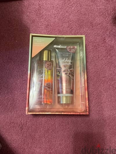 Victoria star perfume and lotion set.