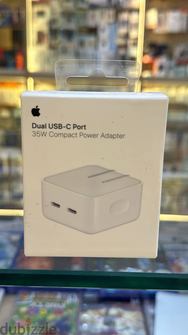 Apple 35w dual usb-c port adapter 2pin great & good offer 0