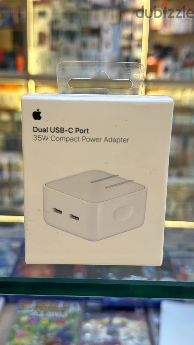 Apple 35w dual usb-c port adapter 2pin 0