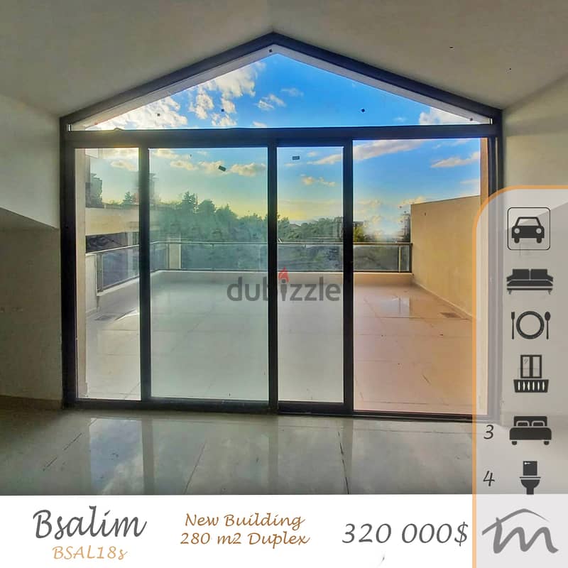 Bsalim | Brand New 280m² Duplex | Terrace | Great Building Status 0