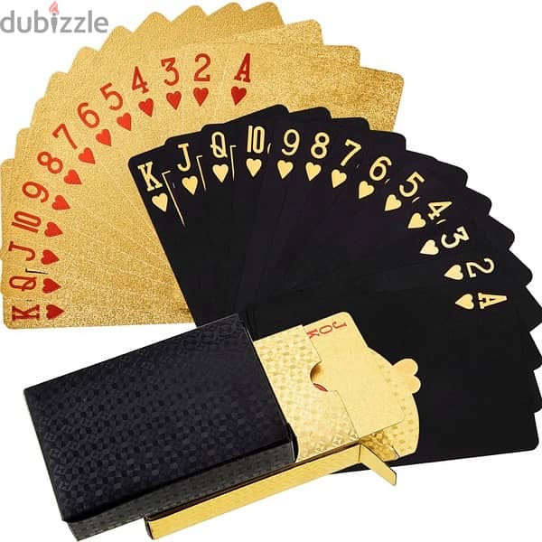 54PCS/SET WATERPROOF LUXURY GOLD CARD GAME & MAGIC PLAYING CARD 5