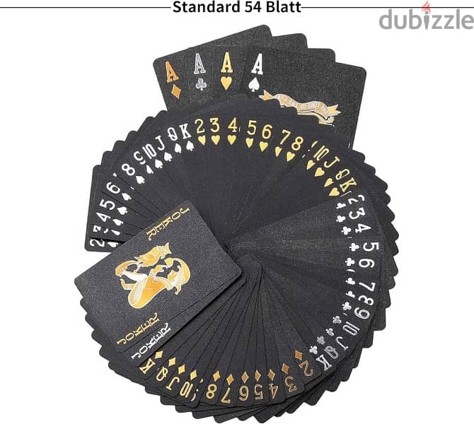 54PCS/SET WATERPROOF LUXURY GOLD CARD GAME & MAGIC PLAYING CARD 6