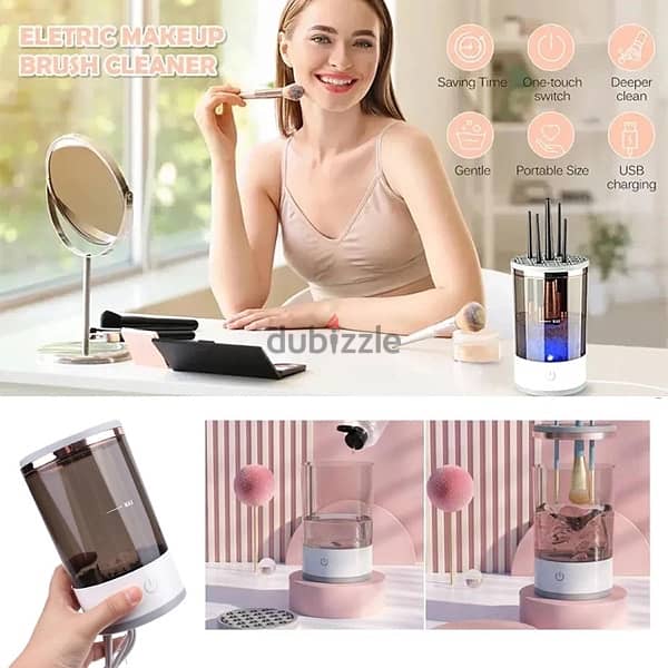 Automatic Electric Makeup Brush Cleaner and Dryer Quick Cleaning Tool 1