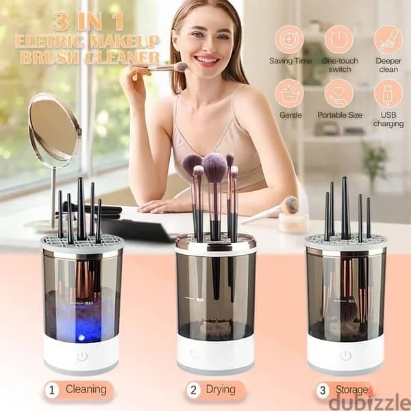 Automatic Electric Makeup Brush Cleaner and Dryer Quick Cleaning Tool 2