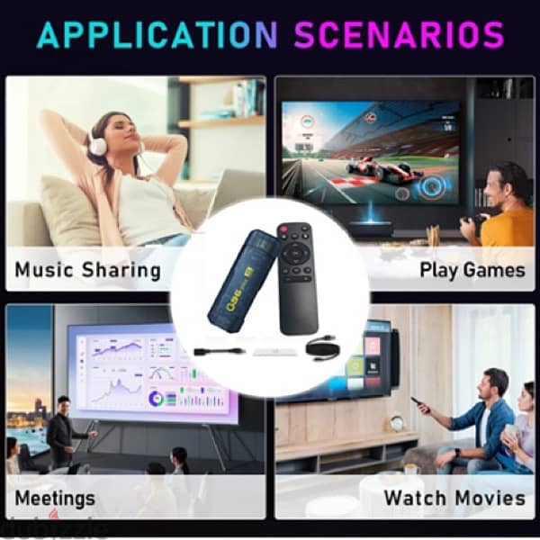 Q96 4K TV Box Stick – Android TV Dongle & Media Player 8gb 128gb 7