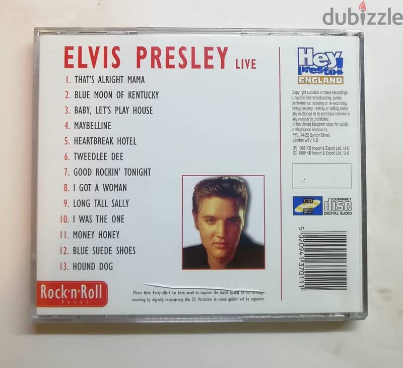 Elvis Presley Live rock n roll cd 1