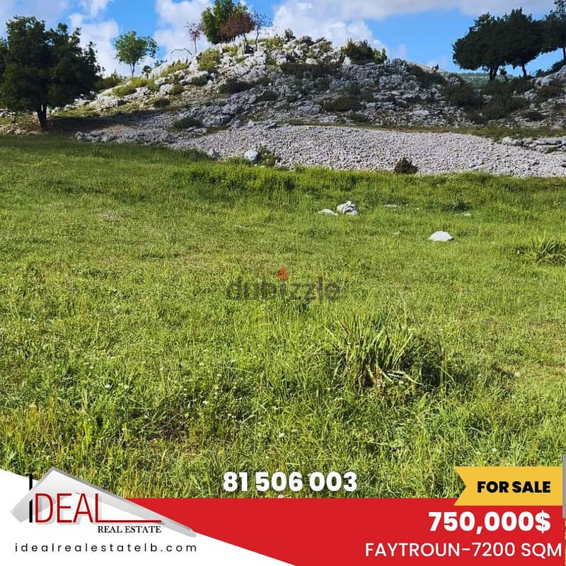 Land for sale in Faytroun عقار للبيع في فيترون 0