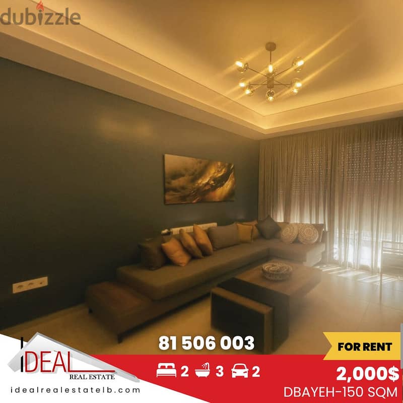 150 sqm fully furnished apartment for rent in Dbayeh REF#KZ312 0