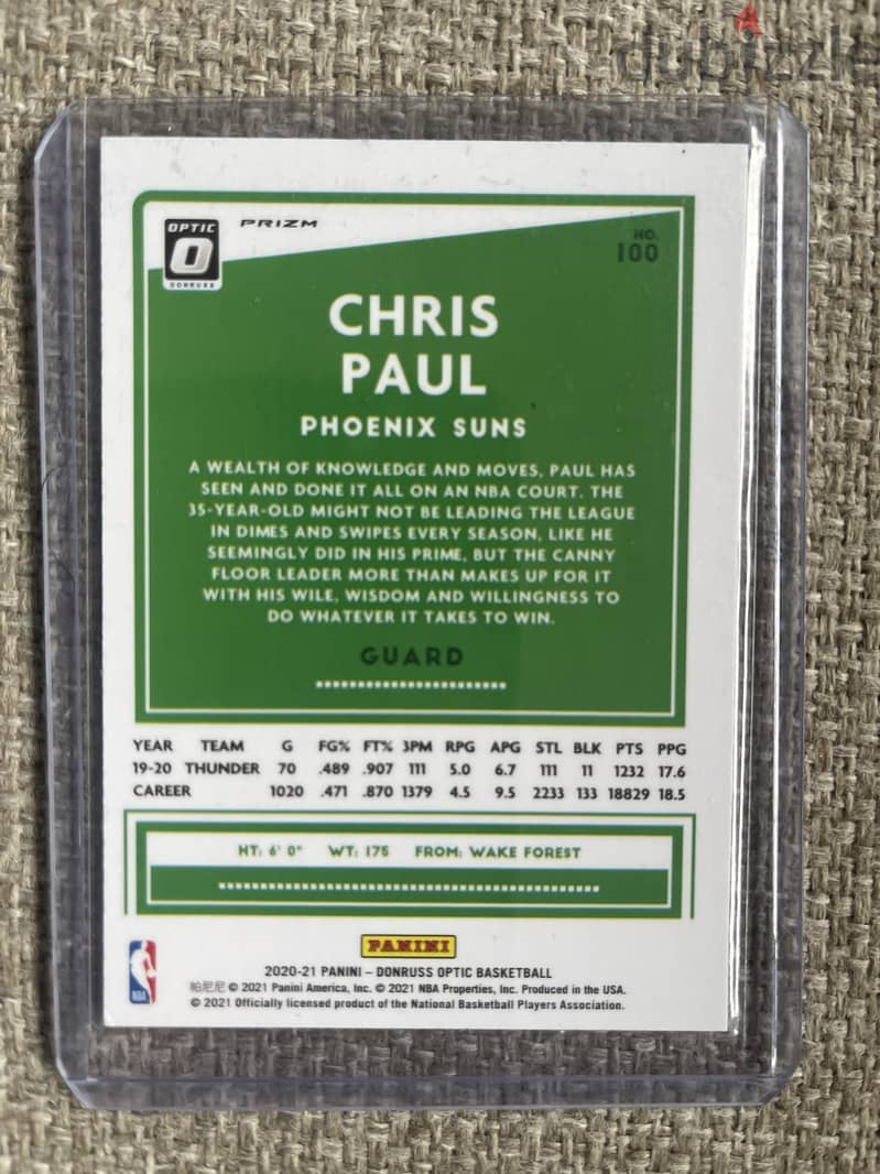 2020-21 Panini Donruss Optic Basketball - Chris Paul #100 1