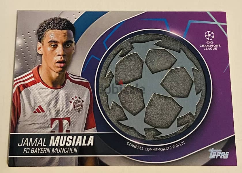 Jamal Musiala 2023-24 Topps UCC Commemorative Starball Relic Medallio 0