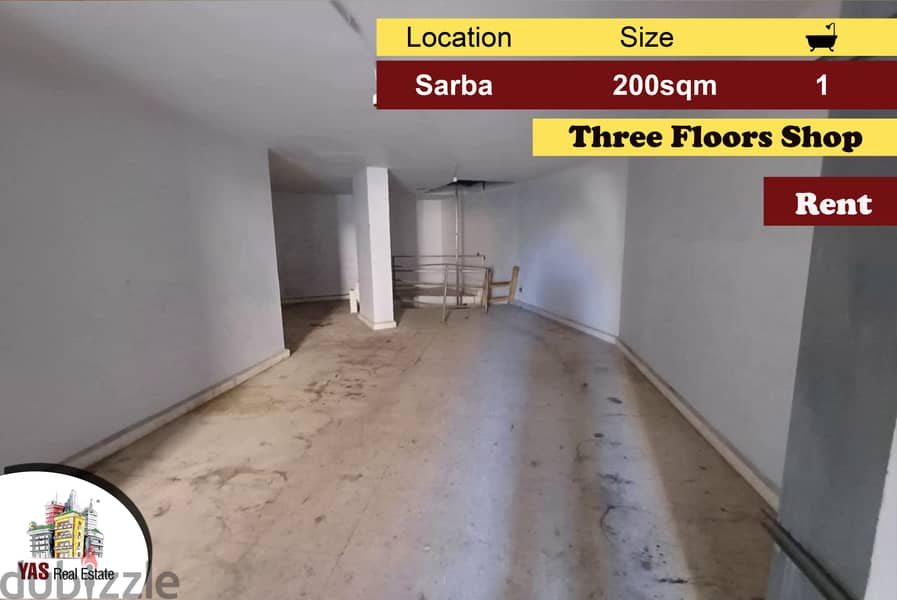 Sarba 220m2 | 3 Floors |shop | Perfect Investment | Rent | EH | 0