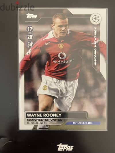 2024 Topps History Soccer Trading Card- Manchester United Wayne Rooney