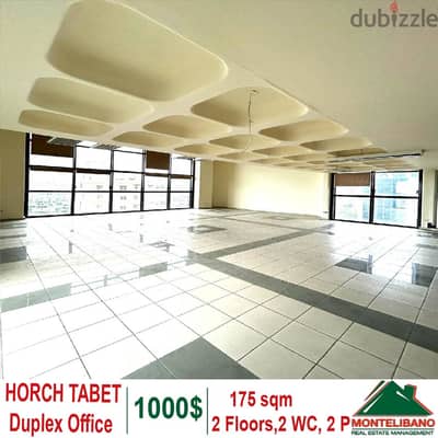 Prime Location 175 Sqm Duplex Office for Rent in Horch Tabet