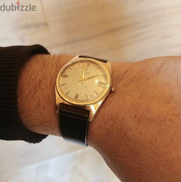 automatic gold watch swiss made since 1958 / ساعة 0