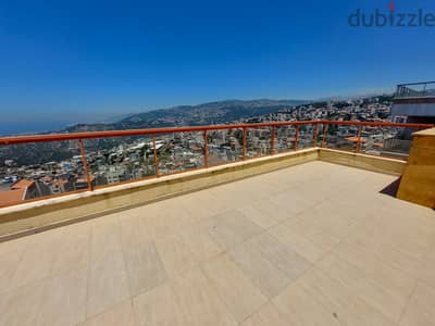 Duplex in Elissar, Metn with Full Panoramic Sea and Mountain View