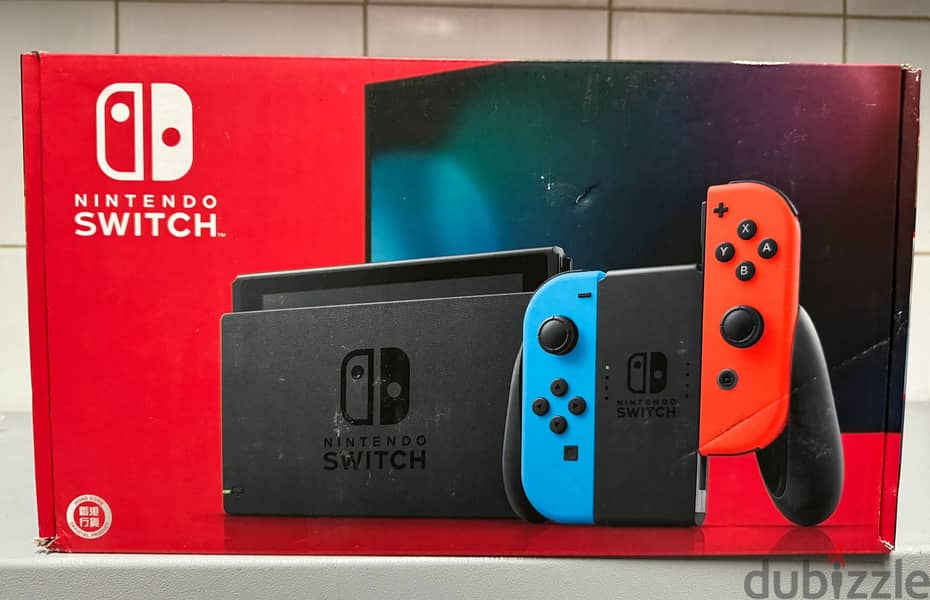 Nintendo Switch Neon Blue/Neon Red Joy-con original and new 0