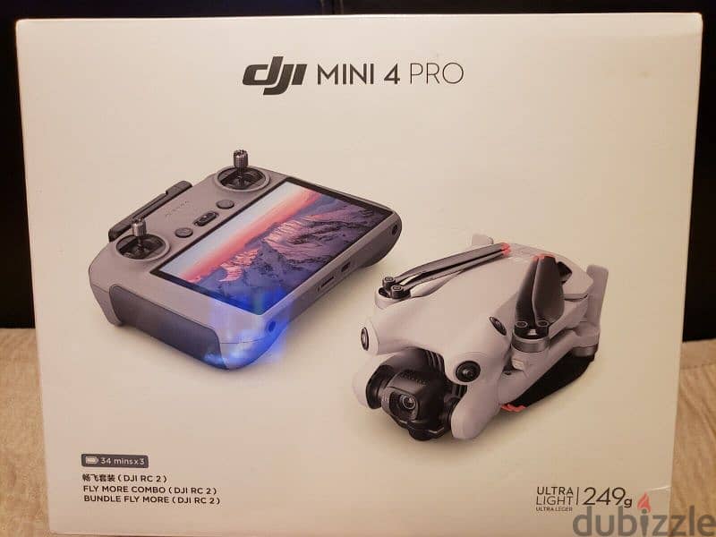 DJI Mini 4 Pro Fly More Combo Plus Camera Drone (with RC 2 Remote) 0