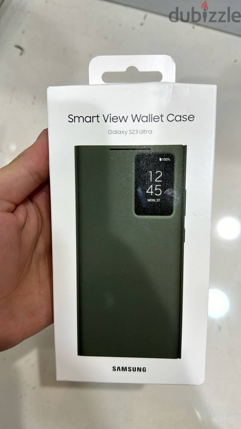 Smart view wallet case s23 ultra green amazing & original price 0