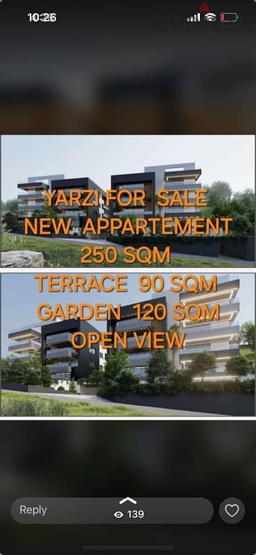 apartment for sale yarzeh hot deal 0