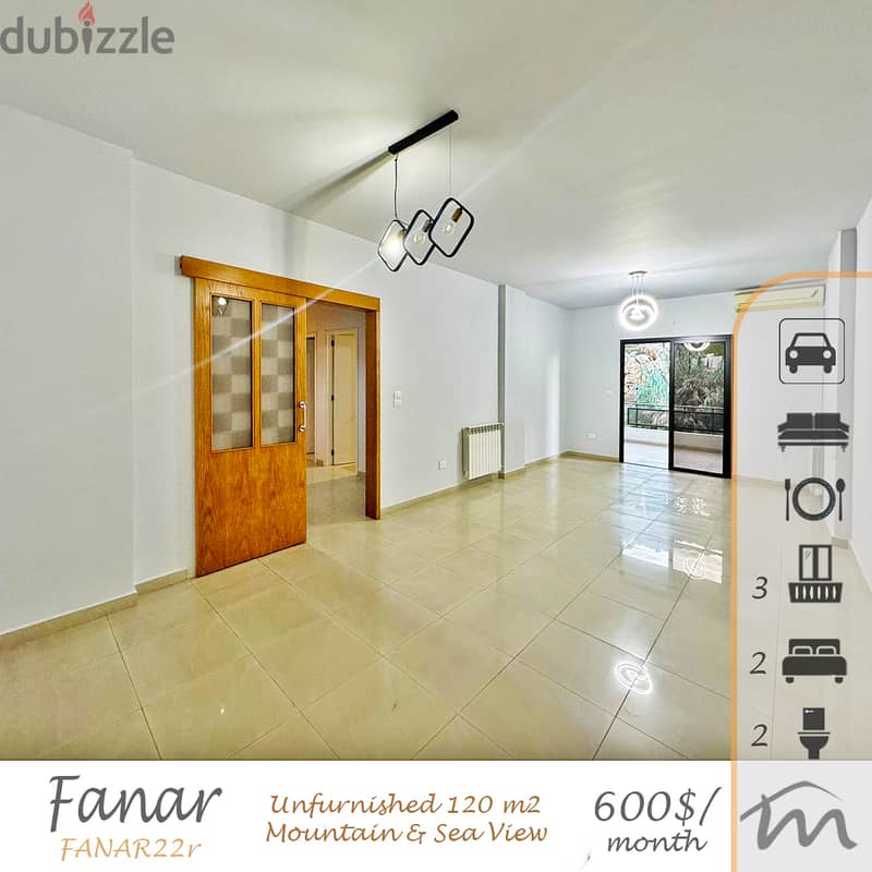 Fanar | 120m² Apart | 2 Bedrooms | 3 Balconies | Sea & Mountain View 0