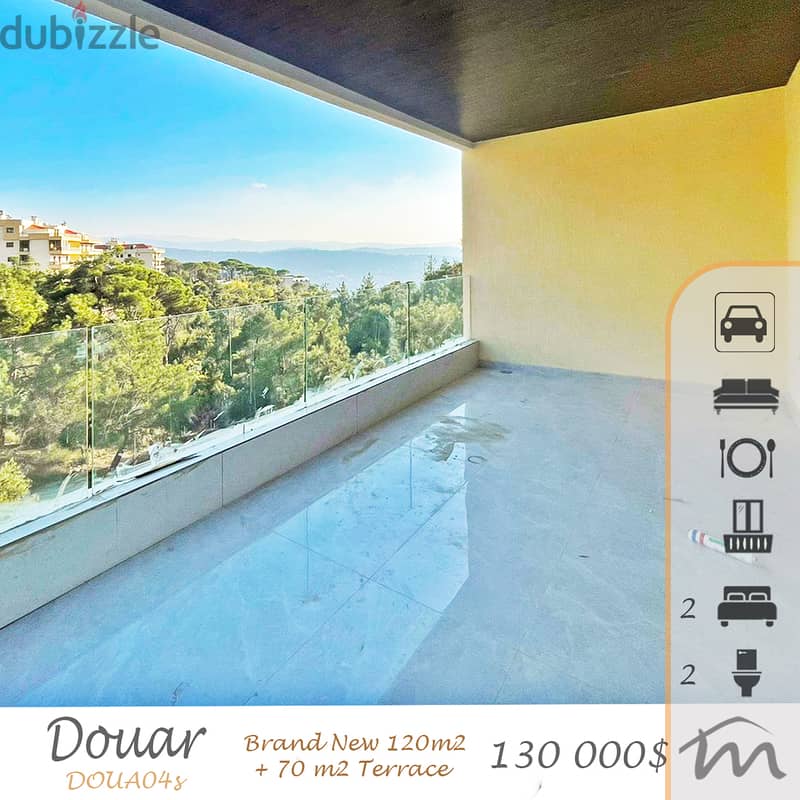 Douar | Brand New 120m² + 70m² Terrace | Huge Balcony | Open View 0