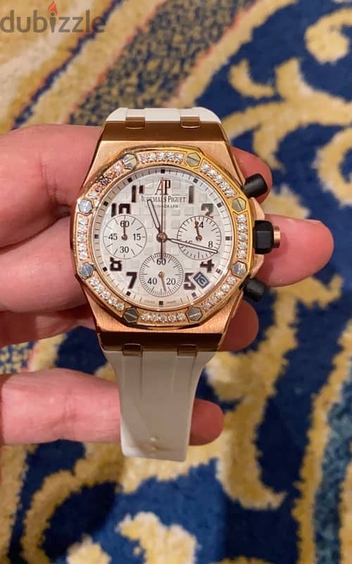 Audemars Piguet Royal Oak Offshore Unisex Chronograph Pink Gold Watch 0