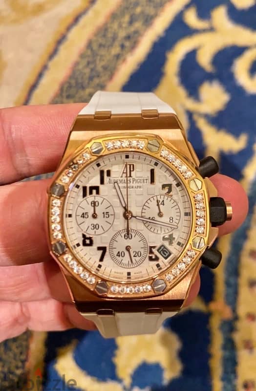 Audemars Piguet Royal Oak Offshore Unisex Chronograph Pink Gold Watch 2