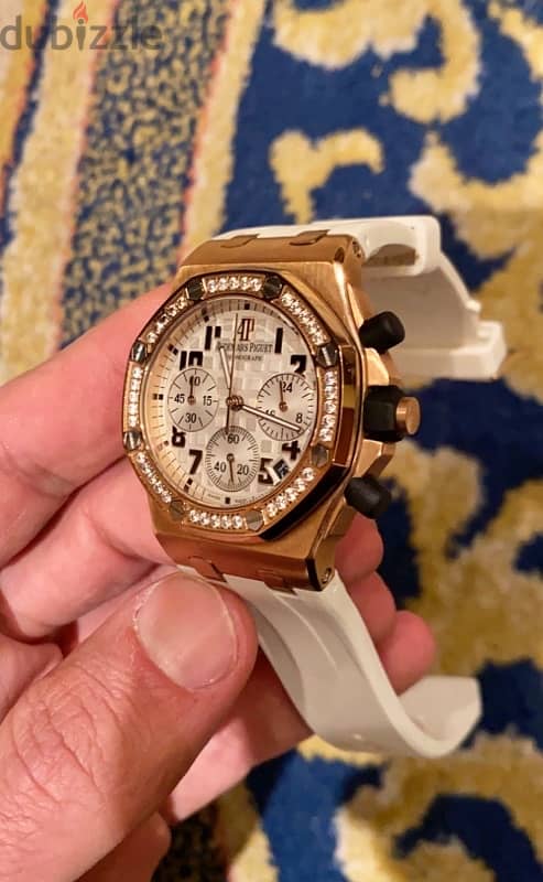 Audemars Piguet Royal Oak Offshore Unisex Chronograph Pink Gold Watch 3