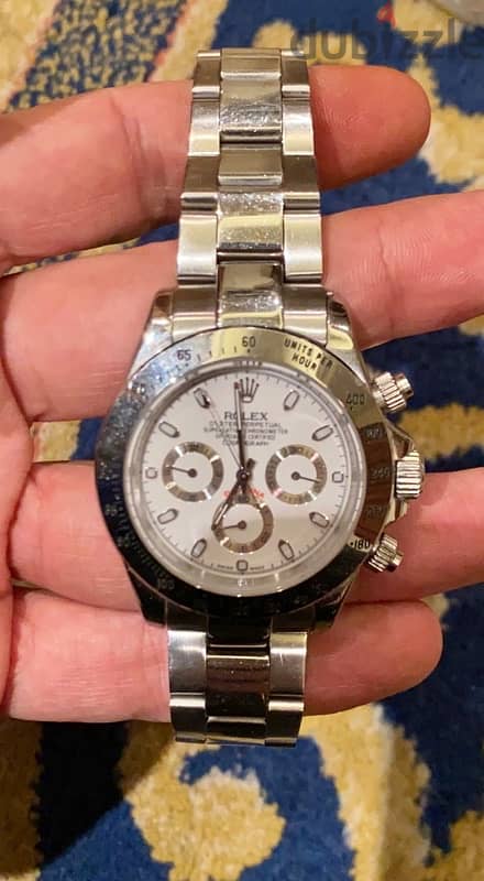 Rolex White Silver Unisex Watch Triple A Excellent Condition 4