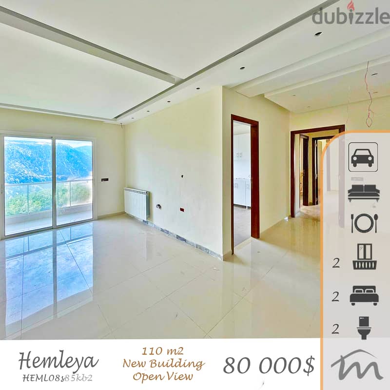 Hemleya | Brand New 110m² | Decorated | Open View | Title Deed | Catch 0