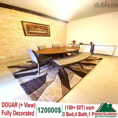 150sqm apartment for Sale in Douar with 50sqm terrace & mountains view