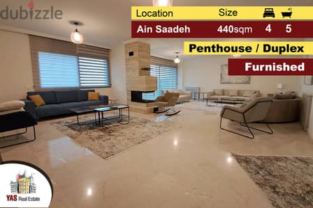 Ain Saade 440m2 | Penthouse Duplex / Rooftop | Luxurious | View | AMK