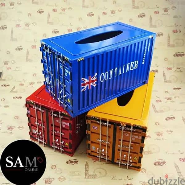 Shipping Container Model Tissue Boxes 2