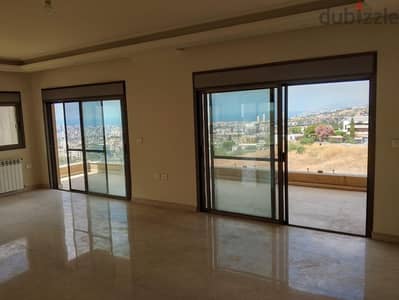 186 SQM Apartment in Fayadiyeh, Baabda with a Breathtaking Sea View