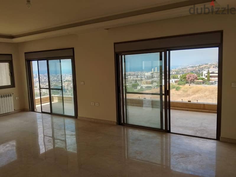 186 SQM Apartment in Fayadiyeh, Baabda with a Breathtaking Sea View 0