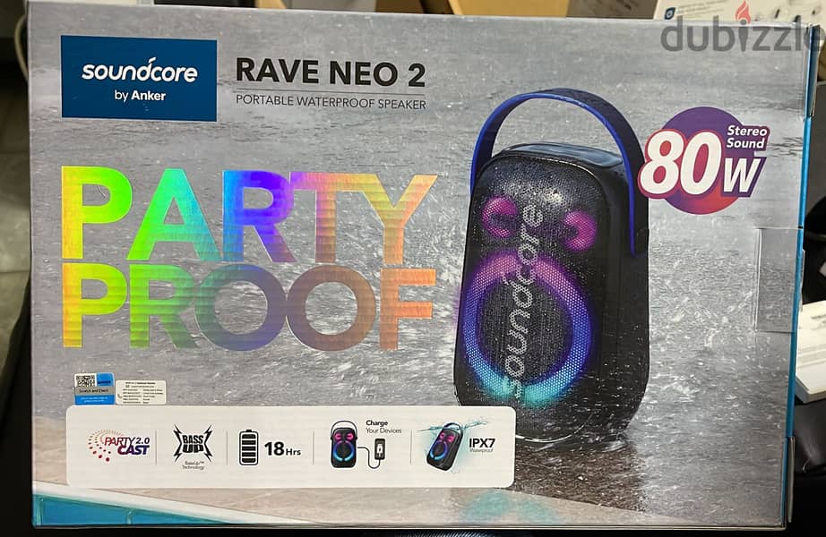 Anker soundcore rave neo 2 80w 0