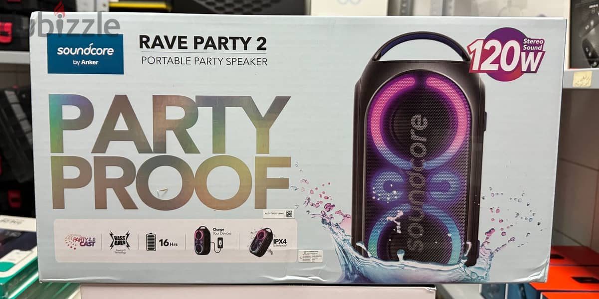 Anker soundcore rave party 2 120w 0