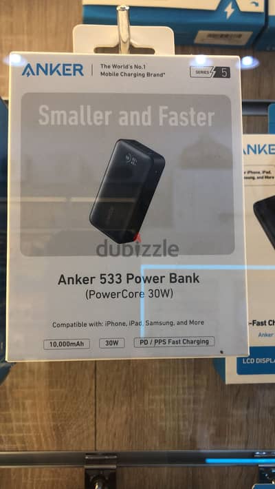 Anker 533 power bank black (power core 30w) 10000mah amazing & new off