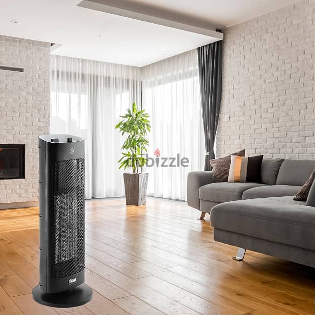 DSP Tower Fan Heater – 80° Oscillation with Thermostat, 2000W 2