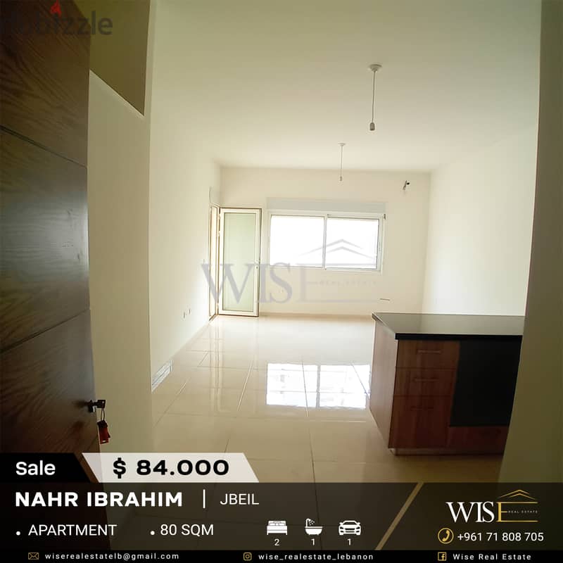  80 SQM Apartment for SALE in Nahr Ibrahim! 0