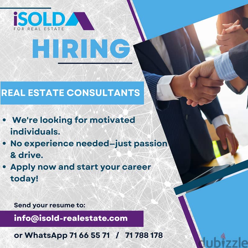 Looking for a real estate sales agents / consultants 0