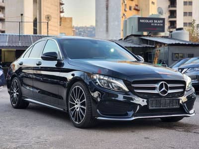 2016 Mercedes C200 AMG-Line (Black/Red interior)