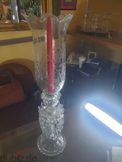 pair of candlesticks Baccarat crystal height 56 cm