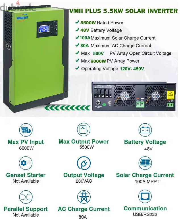 Sunmart 5500W 48V hybrid solar inverter 3