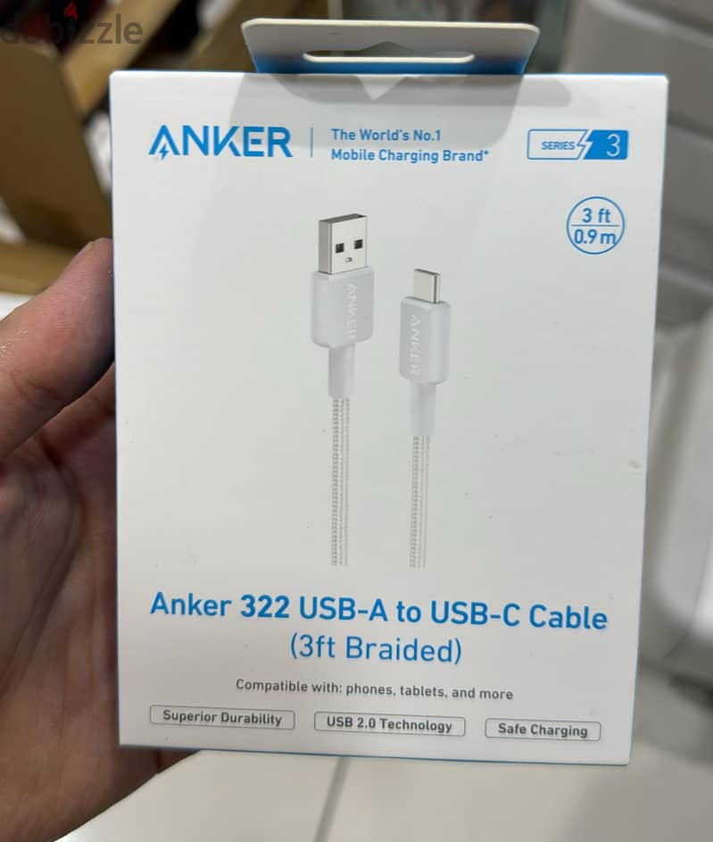 Anker 322 usb-a to usb-c cable (0.9m braided) 0