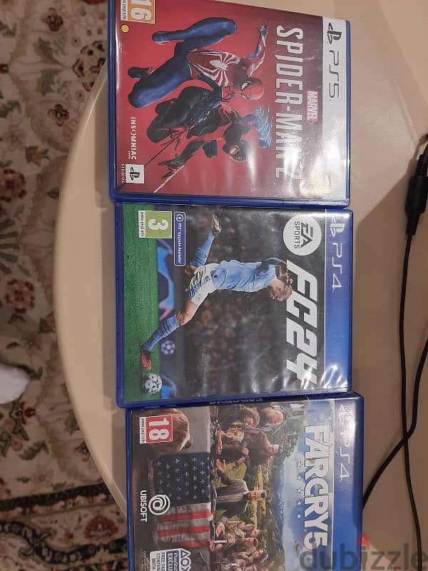 spiderman 2 ps5 fc 24 ps4 far cry 5 ps4 0