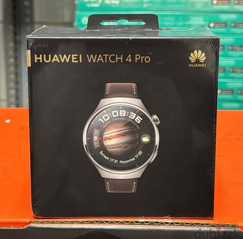 Huawei watch 4 pro dark brown leather strap amazing & original price 0